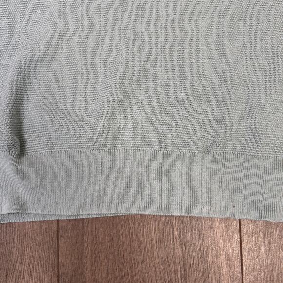 J.Crew Cotton Seed Stitch Crewneck Sweater Men XL Blue Pullover Rib Trim Stretch - Picture 6 of 7